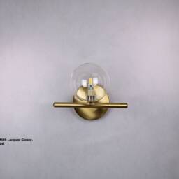 Wall Light - Brass Gold Globe Lamp Vanity Fixture, Sconce Model Ranor Lighting Design # - thumbnail 2