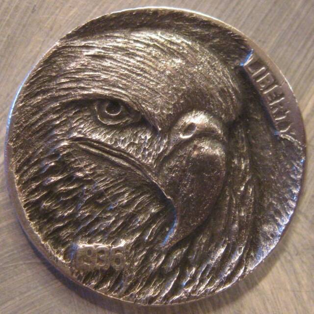 Deep Carved Hobo Nickel, Eagle #6