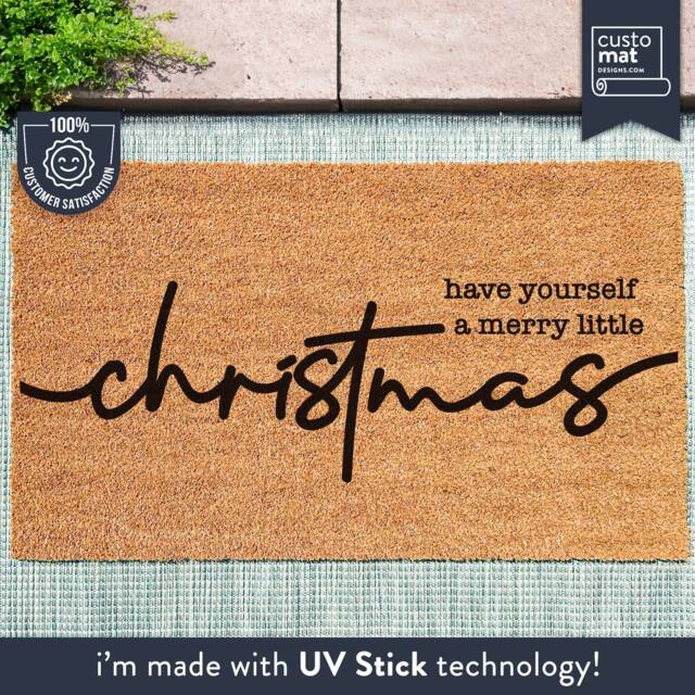 Have Yourself A Merry Little Christmas - Door Mat New Home Gift Housewarming Gift- Decor Welcome - image 1