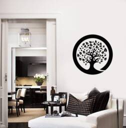 Enso Circle Tree Vinyl Wall Decal Zen Asian Style Decor Home Room Stickers Mural - #2828Di - thumbnail 1