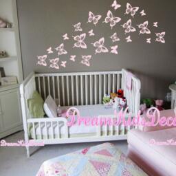 Butterfly Wall Decal Set, Children's Room Decor, Set Of 25 - thumbnail 2
