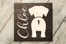 Personalized Dog Leash Holder, Custom Pet Name Sign For Lovers, Birthday Gift Owner - thumbnail 1