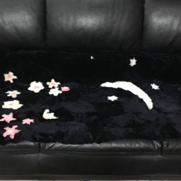 Beautiful Black Color Sheepskin Mat. Luxury Rug - thumbnail 4