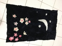 Beautiful Black Color Sheepskin Mat. Luxury Rug - thumbnail 1