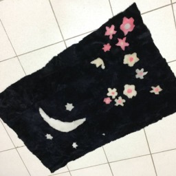 Beautiful Black Color Sheepskin Mat. Luxury Rug - thumbnail 2