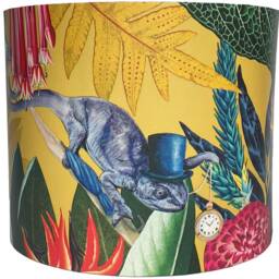 Funky Jungle Lampshade For Ceiling & Table Lamps, Tropical Animal Drum Light Shade - thumbnail 2