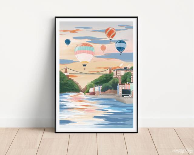 Bristol Harbour Art Print, Travel Poster, Art, Gift - image 1