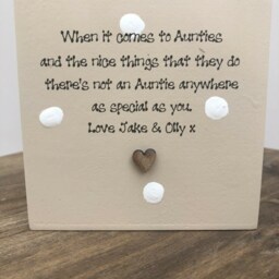 Auntie Personalised Flower/Plant Pot Gift Auntie Aunty Aunt ~ Great Or Any Name. Shabby Chic Style Birthday Christmas Mothers Day Etc - thumbnail 2