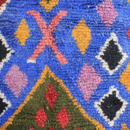 Colorful Moroccan Rug, Custom Fabulous Boujad Azilal Abstract Multicolored Carpet, Handmade Bohemian Rug - thumbnail 3