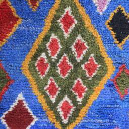 Colorful Moroccan Rug, Custom Fabulous Boujad Azilal Abstract Multicolored Carpet, Handmade Bohemian Rug - thumbnail 2
