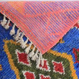 Colorful Moroccan Rug, Custom Fabulous Boujad Azilal Abstract Multicolored Carpet, Handmade Bohemian Rug - thumbnail 4