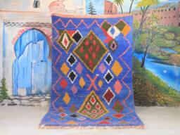 Colorful Moroccan Rug, Custom Fabulous Boujad Azilal Abstract Multicolored Carpet, Handmade Bohemian Rug - thumbnail 1