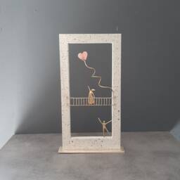 Mixed Media Sculpture, Bronze, Wood, & Sand Art Serenade - thumbnail 3