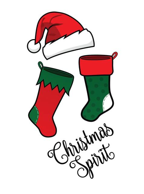 Christmas Spirit & Stockings Wall Decals - image 1