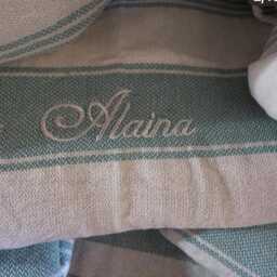 Embroidered Turkish Towel - Personalized With Name Or Monogram - thumbnail 2