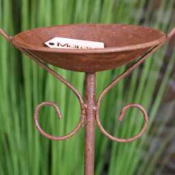 Virala Heart Shape Bird Feeder Rusted Metal Finish - thumbnail 3