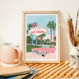 Las Vegas Art Print, Art, Usa Poster, Vegas Nevada, Travel Poster - thumbnail 2