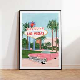 Las Vegas Art Print, Art, Usa Poster, Vegas Nevada, Travel Poster - thumbnail 1