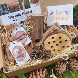 Christmas Birds & The Bees Gift Set With Plantable Card - Eco Friendly Bee Hotel Gardener Wild Flower Seeds Bird Feeder - thumbnail 2