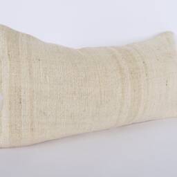 Handwoven Kilim Lumbar Pillow Cover Turkish Wool Cushion - 12x24 - thumbnail 3