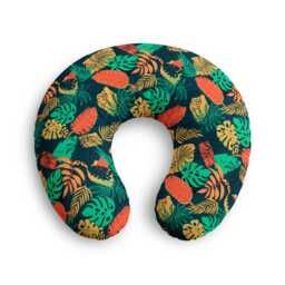 Tropical Leaf Pattern Nursing Pillow Cover - Jungle Leaves Print - thumbnail 2
