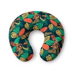 Tropical Leaf Pattern Nursing Pillow Cover - Jungle Leaves Print