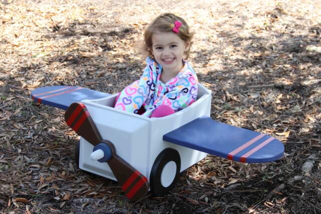 Small Wooden Airplane Photography Prop - image 1