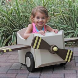 Small Wooden Airplane Photography Prop - thumbnail 3