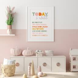 Girls Motivational Bedroom Prints, Inspirational Quotes, Self Care Poster, Kids Positive Wall Art, Classroom Decor, Girls Posters - thumbnail 3