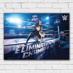 Wwe Print - Elimination Chamber Rhea Ripley Win Poster Wall Art - thumbnail 2