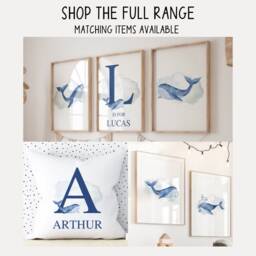Baby Boy Birth Details, New Gift, Welcome To The World, The Day You Were Born Print, Personalised Whale Nursery - thumbnail 3
