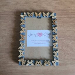 Natural Wooden Butterfly Button Photo Frame 4 X 6 Inches - thumbnail 3