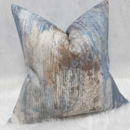 Ombre Slate Blue & Brown Cushion Cover Fresco John Lewis & Partners Embroidered Cushion Cover/ Throw Cover - thumbnail 2
