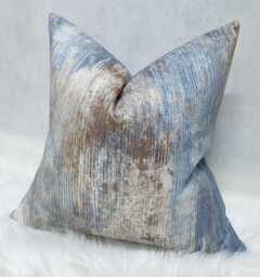 Ombre Slate Blue & Brown Cushion Cover Fresco John Lewis & Partners Embroidered Cushion Cover/ Throw Cover - thumbnail 1