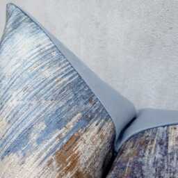 Ombre Slate Blue & Brown Cushion Cover Fresco John Lewis & Partners Embroidered Cushion Cover/ Throw Cover - thumbnail 3