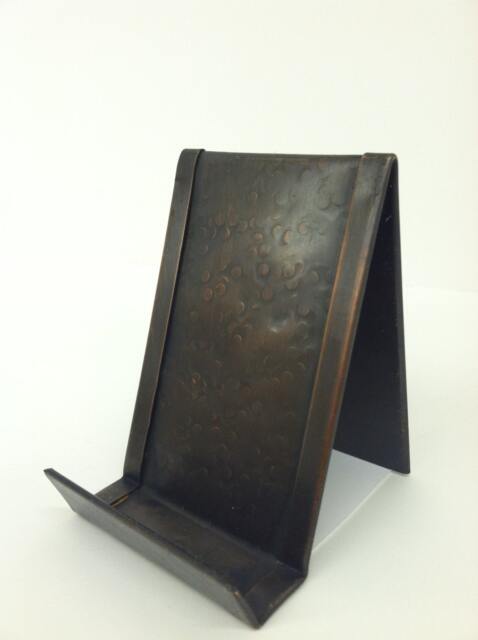 Handmade Copper Vertical Business Card Holder, Desk Organizer, 8Th Anniversary Gift - image 1