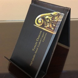 Handmade Copper Vertical Business Card Holder, Desk Organizer, 8Th Anniversary Gift - thumbnail 2