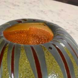 Spherical Raku Ceramic Table Lamp With Warm Autumnal Colours, To Create An Elegant & Harmonious Atmosphere in Your Home. Created By Manl114 - thumbnail 4