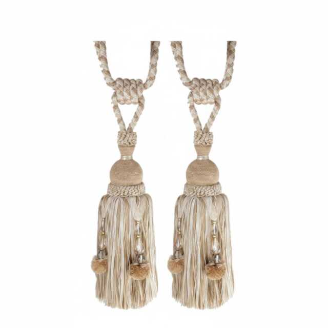 2x Interlude Pendant Tieback - 810mm Embrace Tassel Pair - image 1