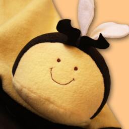 Bumble Bee Security Blanket Handmade Baby Lovey With Satin - thumbnail 2