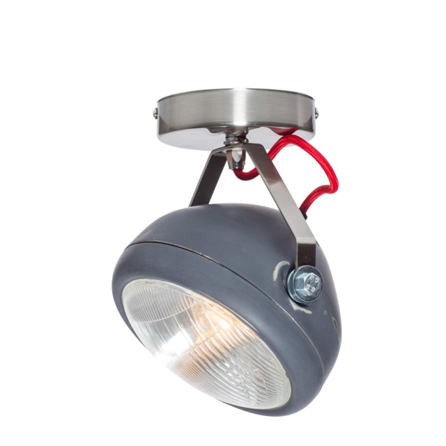 No.7 Vintage Spotlight in Grey - Lamp Made Of Headlight Handmade Wall Or Ceiling Light Industrial Interior - image 1