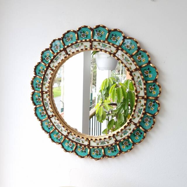"Peruvian Mirrors ""Harmonious Turquoise 40cm" - image 1