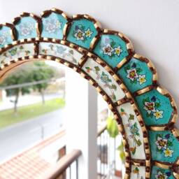 "Peruvian Mirrors ""Harmonious Turquoise 40cm" - thumbnail 3