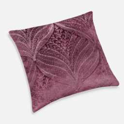 Wine Velvet Euro Sham Cover Embroidered Zari Leaf Pillow - Bmcc166 - thumbnail 2