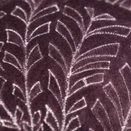 Wine Velvet Euro Sham Cover Embroidered Zari Leaf Pillow - Bmcc166 - thumbnail 4