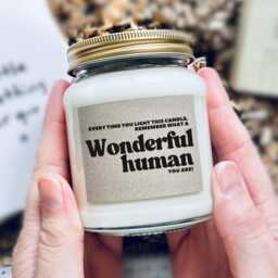 Wonderful Human Candle, Keepsake & Gift Note Set - Friendship, Thinking Of You, Here For Tough Times, Breakup, Supportive, Confidence - thumbnail 2