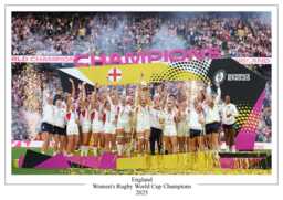 England Women Rugby World Cup 2025 Champions Poster Print Gift Souvenir A4/A3 A3+ - thumbnail 1