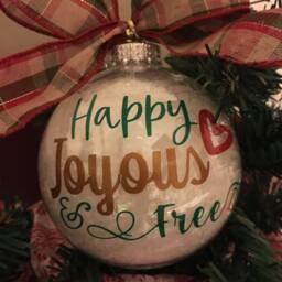 Happy Joyous & Free Christmas Tree Ornament, Recovery Aa Or Na - thumbnail 4