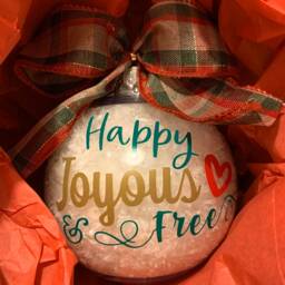Happy Joyous & Free Christmas Tree Ornament, Recovery Aa Or Na - thumbnail 3