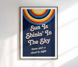 Electric Light Orchestra - Mr Blue Sky Lyrics Print Wall Art A4 A3 A5 Unframed Indie Music Rock Pop - thumbnail 1